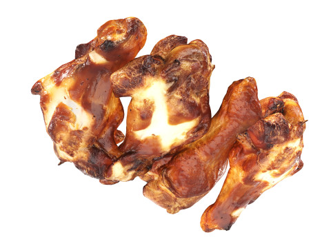 Smoked small chicken leg in packaging 01 Modello 3D