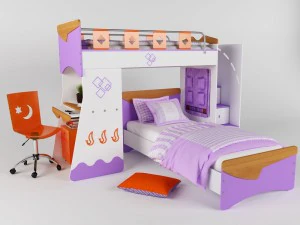 lit superpos&eacute; tonyx pour enfants Modèle 3D