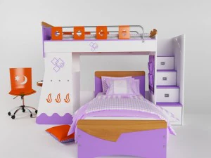 tonyx-bunkbed for kids 3D Model