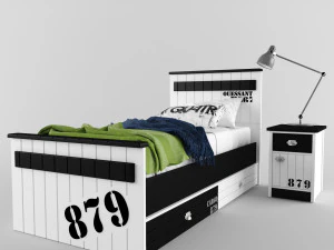 879bednight stand 3D Model