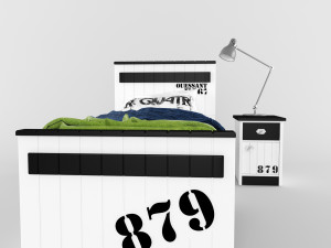 879bednight stand Model 3D