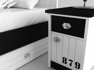 879bednight stand Model 3D
