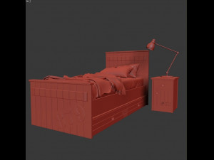 879bednight stand Model 3D