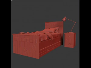 879bednight stand 3D Model