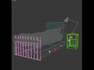 879bednight stand 3D Model