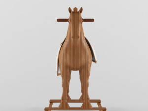 wooden toys rocking horse 3D Model