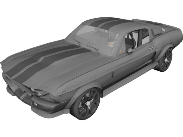 shelby gt 500 Modelo 3D .c4d .max .obj .3ds .fbx .stl .blend 