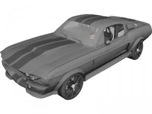 shelby gt 500 3D मॉडल