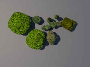 a pack of 10 trees Modèle 3D