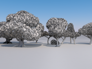 a pack of 10 trees Modèle 3D