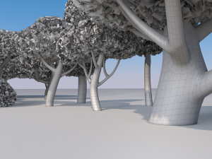 a pack of 10 trees Modèle 3D