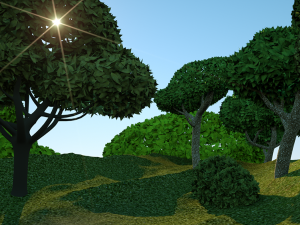 a pack of 10 trees Modèle 3D