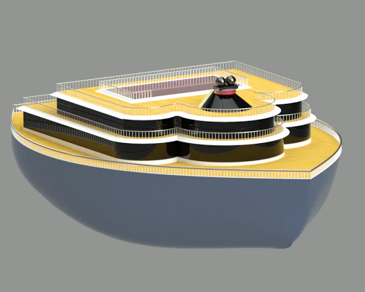 princess fat ship 3D Model .c4d .max .obj .3ds .fbx .stl .blend 
