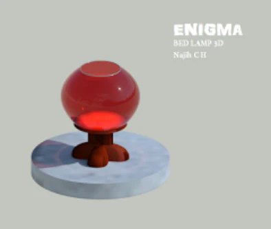 bed lamp 3D Model .c4d .max .obj .3ds .fbx .stl .blend 
