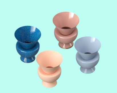 flower pot Model 3D .c4d .max .obj .3ds .fbx .stl .blend 