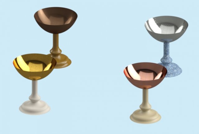 drinking glasses 3D Model .c4d .max .obj .3ds .fbx .stl .blend 