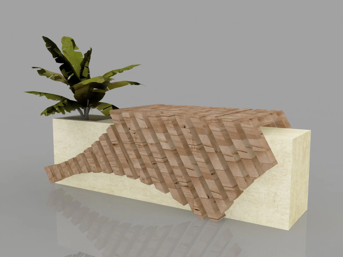 modern bench 3D Model .c4d .max .obj .3ds .fbx .stl .blend 