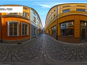 एक यूरोपीय शहर की एचडीआरआई सड़क CG टेक्स्चर्स