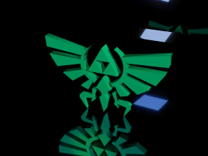 ゼルダの伝説を印刷するためのトライフォースの色なし 3Dプリントモデル