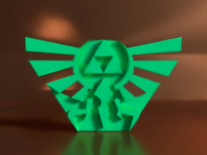 triforce no color for printing legend of zelda 3D Print Model