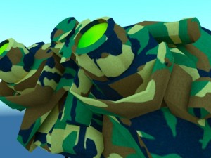 combat helmet with night vision goggles 3D Model