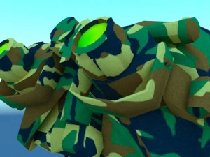 combat helmet with night vision goggles 3D Model