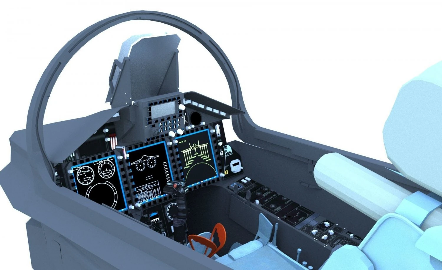 mig-29k cockpit 3D Model .c4d .max .obj .3ds .fbx .stl .blend 