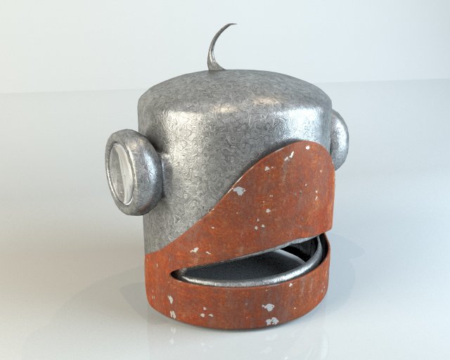 robot head 1 3D Model .c4d .max .obj .3ds .fbx .stl .blend 