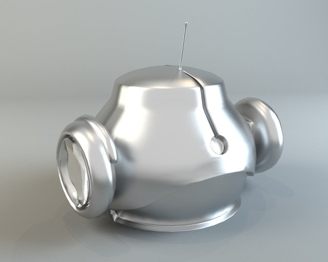 robot head 2 3D Модель .c4d .max .obj .3ds .fbx .stl .blend 