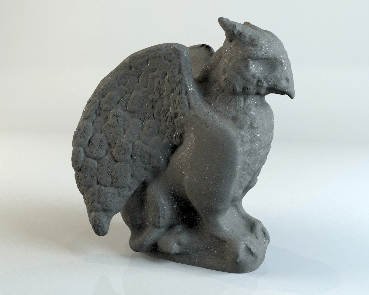 gargoyle grifon 3D Model .c4d .max .obj .3ds .fbx .stl .blend