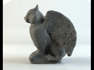 gato g&aacute;rgola Modelo 3D