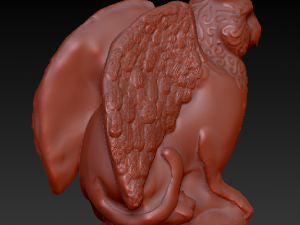 gargoyle cat Model 3D