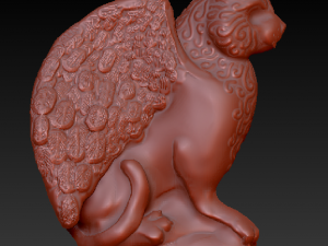gargoyle cat Model 3D
