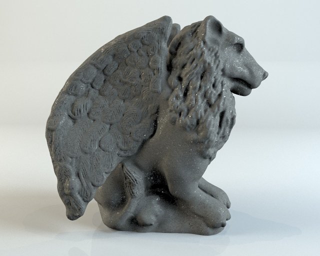 gargoyle lion 3D 模型 .c4d .max .obj .3ds .fbx .stl .blend 