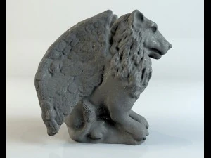 석상 사자 3D 모델