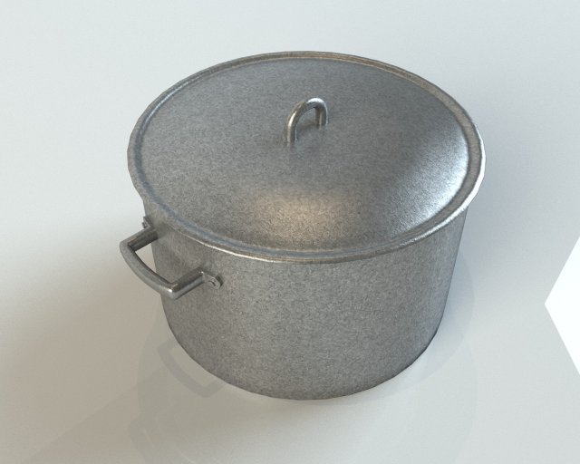 aluminum pan 3D-Modell .c4d .max .obj .3ds .fbx .stl .blend 