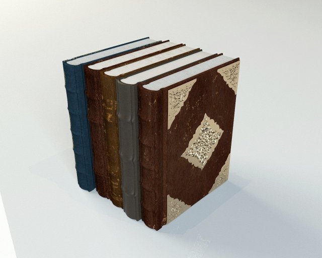 old books 3D Модель .c4d .max .obj .3ds .fbx .stl .blend 