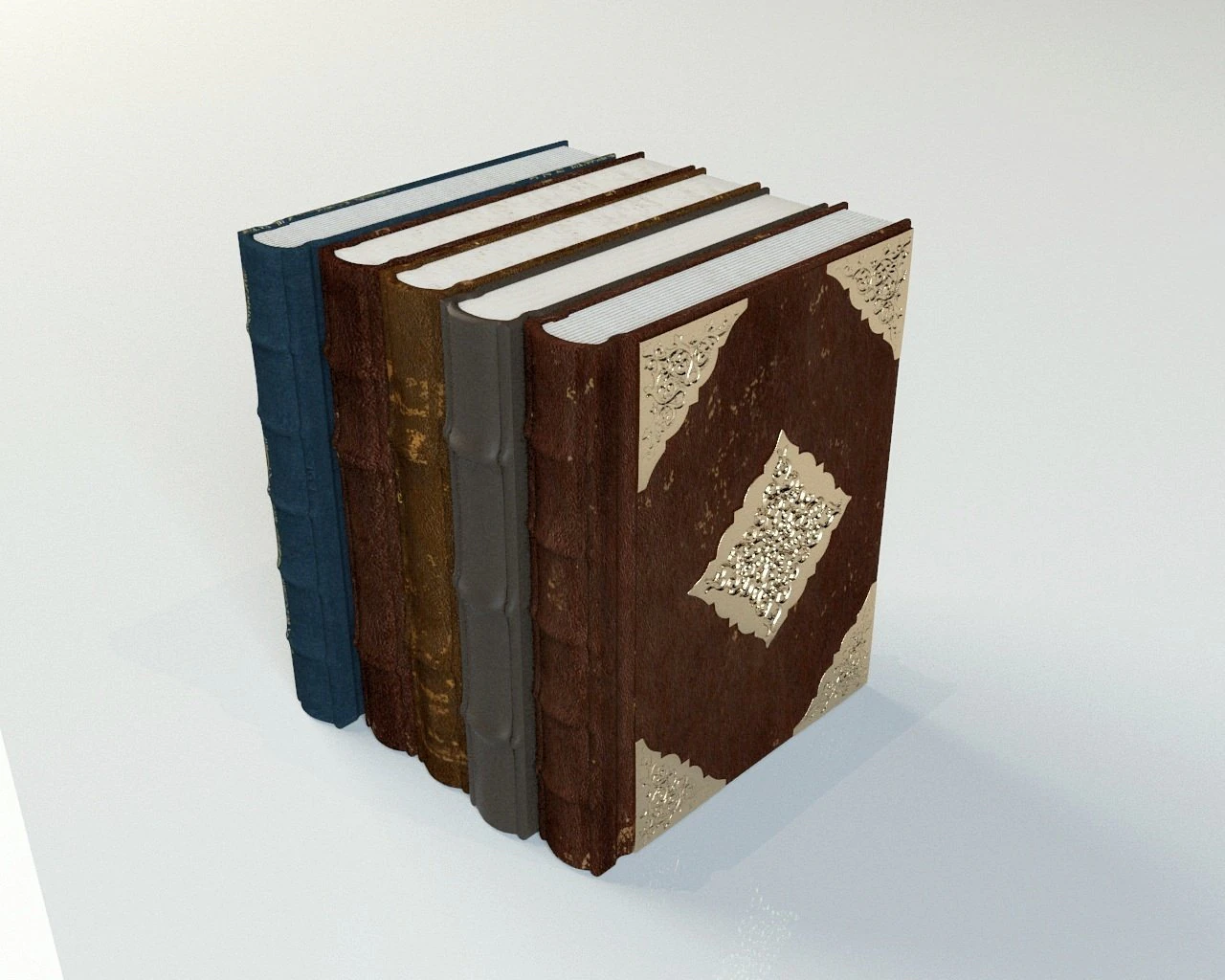 old books 3D Model .c4d .max .obj .3ds .fbx .stl .blend 