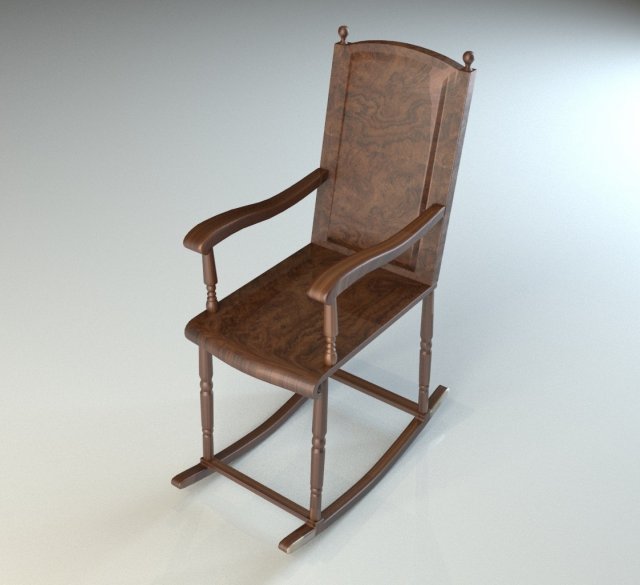 rocking chair Modelo 3D .c4d .max .obj .3ds .fbx .stl .blend