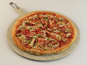 tasty italian pizza 3D Model