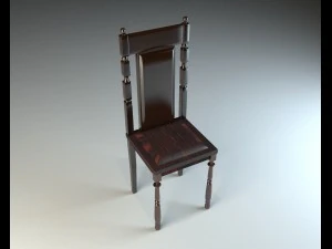 cadeira de madeira Modelo 3D