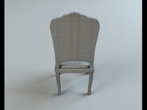 wooden chair with upholstery 3Dモデル