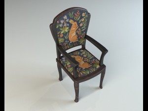 chair set 2 3D 모델