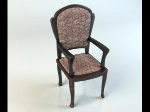 classic wooden chair 3D Model