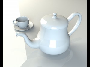 cup and teapot 3D Model