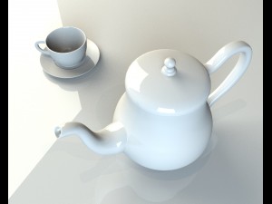 cup and teapot 3D Model