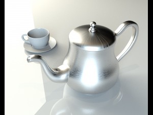 cup and teapot 3D Model