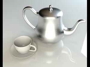 cup and teapot 3D Model