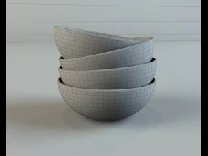 tigelas de cer&acirc;mica Modelo 3D