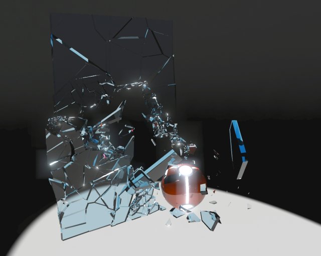 shattering glass 3Dモデル .c4d .max .obj .3ds .fbx .stl .blend 